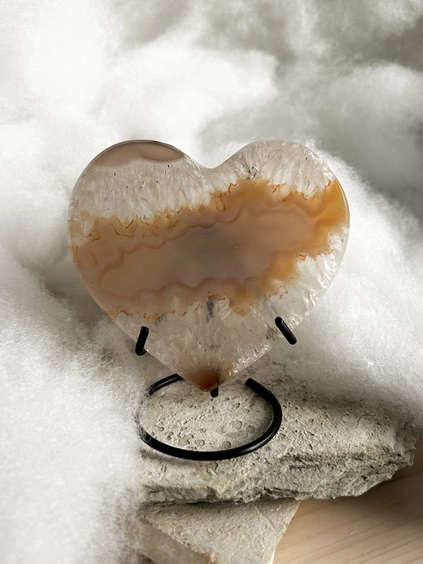 cuore in Quarzo con Agata